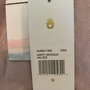 Spiritual gangster tie back halter top